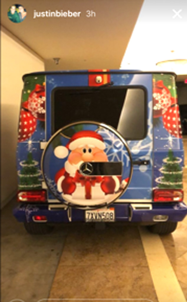 Justin Bieber Wraps His G Wagon Like A Present To Prove He